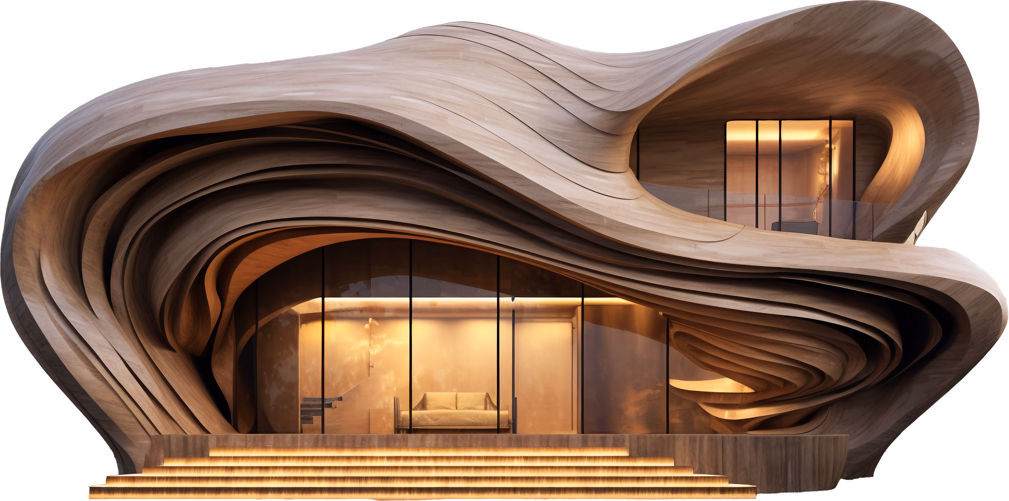 Curved modern house